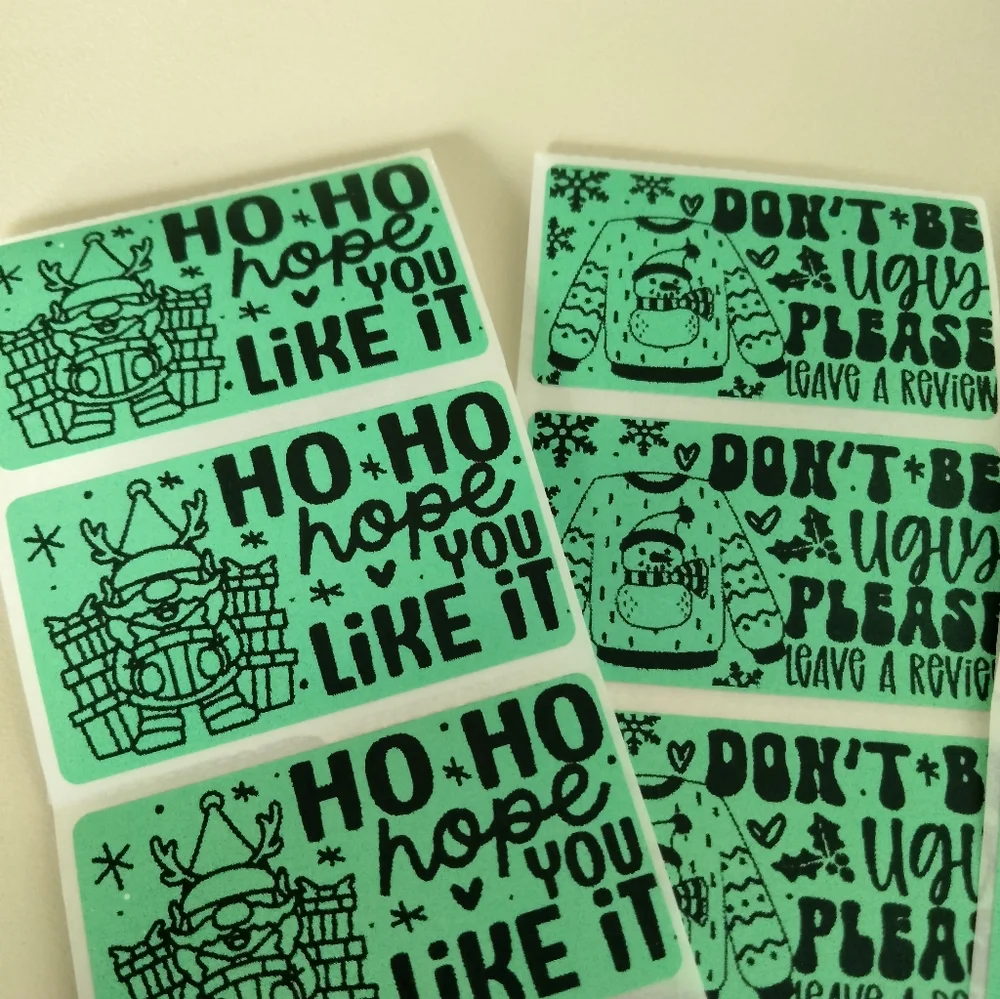 💙100 Christmas Pack- Shipping Labels Thermal Packaging Stickers 2.25